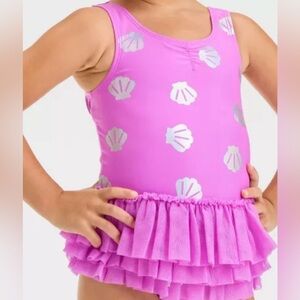 Cat & Jack Purple Swimsuit with Ruffles